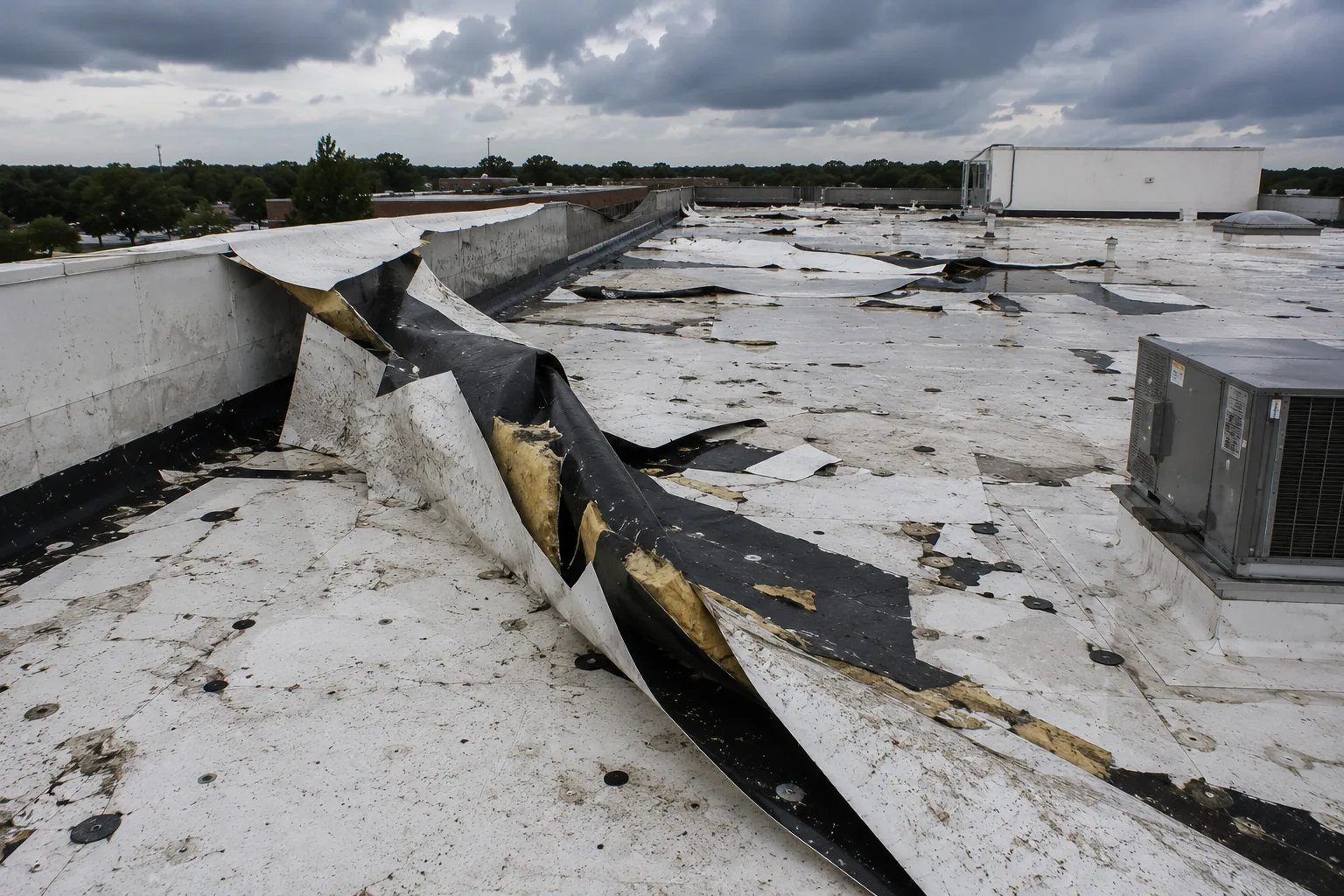 Commercial Wind Damage Roof Repair in Vallejo, CA